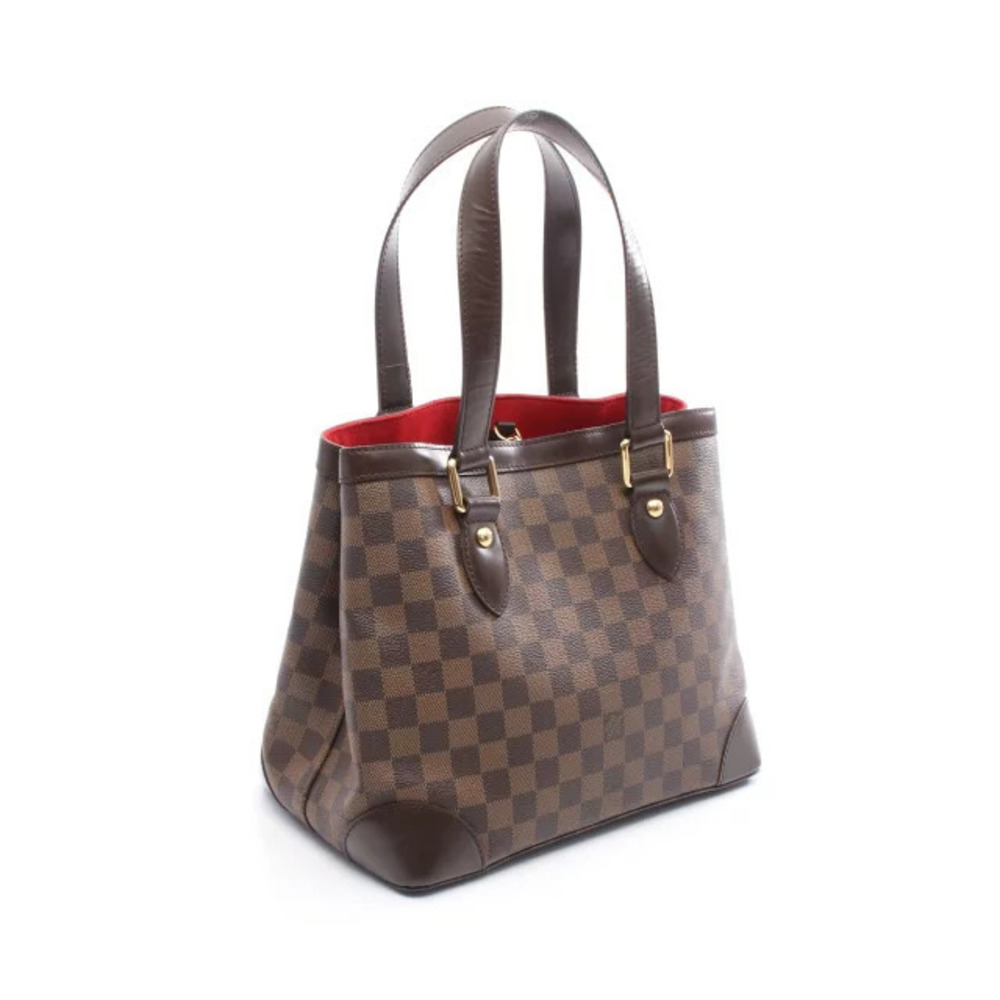 Louis Vuitton Tote Hampstead Brown Canvas Damier Bag Leather Brown